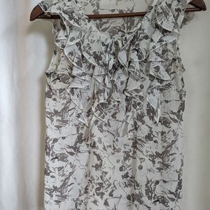 Sheer ruffled blouse
